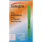 Integra Pen Style Fluorescent Highlighters Chisel Marker Point - Green Ink - 1 Dozen (36185)
