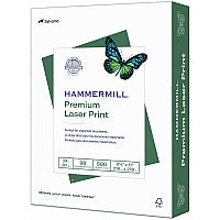 Hammermill Laser Print Paper 98 Brightness - Legal - 8 1/2" x 11" - 24 lb Basis Weight - Ultra Smooth - Jam-free - White - 500 Sheets - 500 Sheets per Ream - 10 / Carton (104604CT)