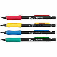 Integra Grip Mechanical Pencils 0.7 mm Black Lead - Refillable - Assorted Barrel - 1 Dozen (36153)