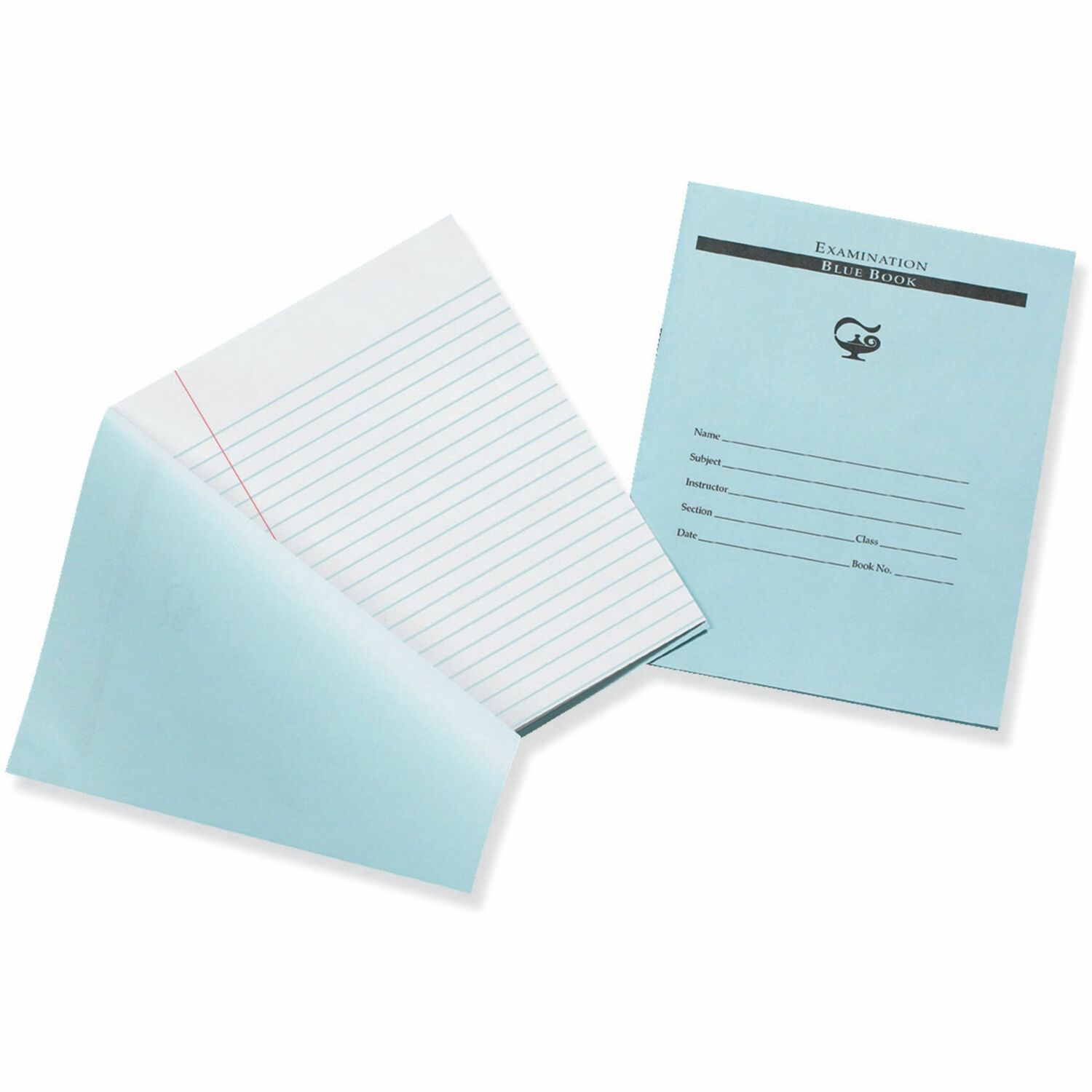 Pacon Blue Book Examination Book 8 Sheets - 0.38" Ruled - Red Margin - 7" x 8 1/2" Sheet Size - White Paper - Blue Cover - Bond Paper - Recycled - 1000 / Carton (BB7816)