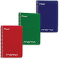 Mead Wirebound Memo Notebook 40 Sheets - Wire Bound - 4" x 6" Sheet Size - Assorted Paper - Tan Board Cover - 1 Each (45644)