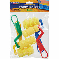 Creativity Street Foam Pattern Paint Rollers Plastic Handle - 4 / Set (5170)