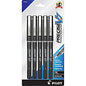 Pilot Precise V7 Fine Premium Capped Rolling Ball Pens 0.7 mm Fine Pen Point - Black Ink - Black Barrel - 5 / Pack (26020)