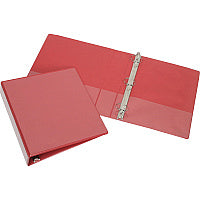 AbilityOne SKILCRAFT General-use 3-Ring Binders with Pocket 0.5" Capacity - 1 Each - Red (4256139)