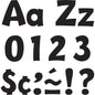 Trend 4" Ready Letter Playful Combo Pack 83 x Lowercase Letters, 59 x Capital Letter, 36 x Punctuation Marks, 18 x Spanish Accent Mark Shape - Pin-up - Pin Style - Pre-punched - 4" Height x 8" Length - Black - 216 / Pack (79741)