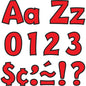 Trend 4" Ready Letter Playful Combo Pack 83 x Lowercase Letters, 59 x Capital Letter, 36 x Punctuation Marks, 18 x Spanish Accent Mark Shape - Pin-up - Pin Style - Pre-punched - 4" Height x 9" Length - Red - 216 / Pack (79742)