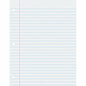 Pacon Ruled Composition Paper - Letter 500 Sheets - Wide Ruled Front Ruling - 0.38" Ruled - Red Margin - Letter - 8 1/2" x 11" Sheet Size - White Paper - Hole-punched - 500 / Ream (2402)