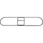 Genuine Joe Clip-On 24" Dust Mop Frame 360&deg; Swivel, Rust Resistant, Chrome Plated, Reinforced - Stainless Steel - Steel - 1 Each (48264)