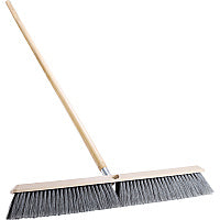 Genuine Joe Heavy-duty Floor Sweep with Handle 24" Polypropylene Bristle - 60" Handle Length x 1.25" Handle Diameter - Hardwood Handle - 1 Each (GJO60467)