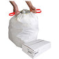 Genuine Joe Flexible Drawstring Trash Can Liners Small Size - 13 gal Capacity - 25.13" Length x 24" Width x 0.90 mil (23 Micron) Thickness - Low Density - Drawstring Closure - White - Resin - 60/Box - 1 / Carton (GJO01229)