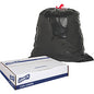 Genuine Joe Flexible Drawstring Trash Can Liners Medium Size - 30 gal Capacity - 32" Length x 30" Width x 1.05 mil (27 Micron) Thickness - Low Density - Drawstring Closure - Black - Resin - 42/Box - 1 / Carton (GJO01230)