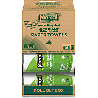 Marcal Giant Paper Towel in a Roll Out Carton 2 Ply - 140 Sheets/Roll - White - Paper - 12 / Carton (06183)