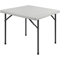 Lorell Ultra-Lite Banquet Folding Table Square Top - 600 lb Capacity - 29" Height x 36" Width x 36" Depth - Indoor, Outdoor - Gray, Powder Coated - 1 Each (LLR60328)