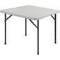 Lorell Ultra-Lite Banquet Folding Table Square Top - 600 lb Capacity - 29" Height x 36" Width x 36" Depth - Indoor, Outdoor - Gray, Powder Coated - 1 Each (LLR60328)