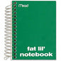 Mead Fat Lil' Notebook 200 Sheets - Wire Bound - 4" x 5 1/2" Sheet Size - White Paper - Assorted Cardboard Cover - Perforated - 1 Each (45390)