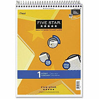 Mead 1-Subject Notepad 100 Sheets - Wire Bound - 8 1/2" x 11" Sheet Size - White Paper - Assorted Laminated Plastic Cover - Perforated - 1 Each (06182)