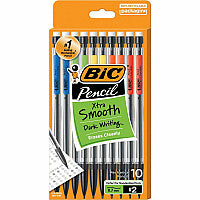 BIC Top Advance Mechanical Pencils 0.7 mm Lead - #2 - Assorted Barrel - 10 / Pack (MPP101)