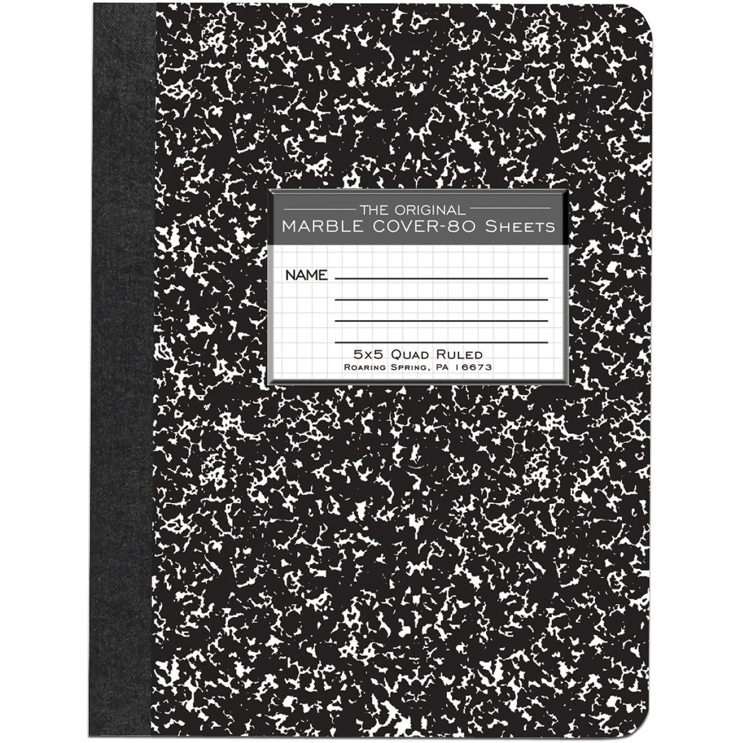 Roaring Spring Graph Ruled Hard Cover Composition Book 80 Sheets - 160 Pages - Printed - Sewn/Tapebound - Both Side Ruling Surface - 15 lb Basis Weight - 56 g/m² Grammage - 9 3/4" x 7 1/2" Sheet Size - 0.33" Height x 7.5" Width x 9.8" Length (77227)