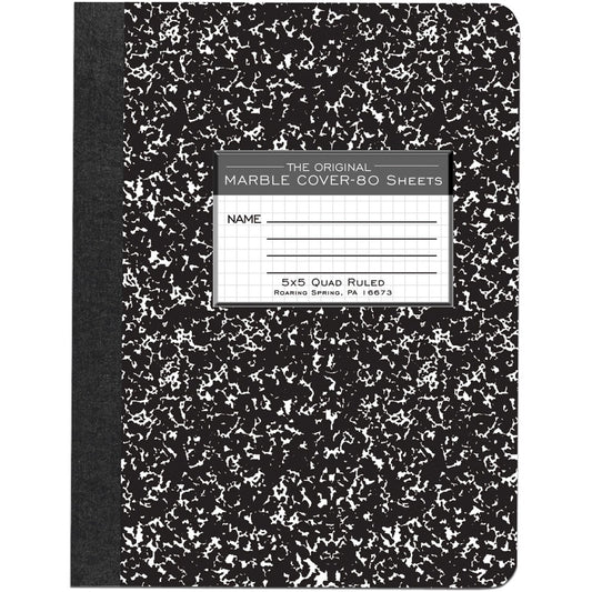 Roaring Spring Graph Ruled Hard Cover Composition Book 80 Sheets - 160 Pages - Printed - Sewn/Tapebound - Both Side Ruling Surface - 15 lb Basis Weight - 56 g/m² Grammage - 9 3/4" x 7 1/2" Sheet Size - 0.33" Height x 7.5" Width x 9.8" Length (77227)