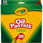 Crayola Jumbo-sized Oil Pestels Apricot, Black, Blue, Green Blue, Blue-violet, Brown, Gray, Green, Metallic Silver, Orange, Peach, ... - 28 / Set (524628)