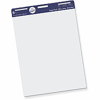 Pacon Unruled Easel Pads 50 Sheets - Plain - Stapled/Glued - Unruled Front Ruling - 27" x 34" Sheet Size - White Paper - Chipboard Cover - Perforated, Bond Paper - 1 Pad (3385)
