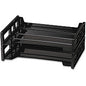 Officemate Side-Loading Desk Trays, 2PK 2.75" Height x 13.18" Width x 9" Depth - Desktop - Stackable, Durable - Black - Plastic - 2 / Pack (21022)