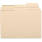 Business Source 1/3 Tab Cut Letter Recycled Top Tab File Folder 8 1/2" x 11" - 3/4" Expansion - Top Tab Location - Assorted Tab Position - 11 pt. - 1 Plys - Manila - Tab - 10% Recycled - 100 / Box (BSN17525)