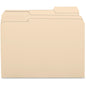 Business Source 1/3 Tab Cut Letter Recycled Top Tab File Folder 8 1/2" x 11" - 3/4" Expansion - Top Tab Location - Assorted Tab Position - 11 pt. - 1 Plys - Manila - Tab - 10% Recycled - 100 / Box (BSN17525)