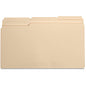 Business Source 1/3 Tab Cut Legal Recycled Top Tab File Folder 8 1/2" x 14" - 3/4" Expansion - Top Tab Location - Assorted Tab Position - 1 Plys - Manila - Manila - Tab - 10% Recycled - 100 / Box (BSN17526)