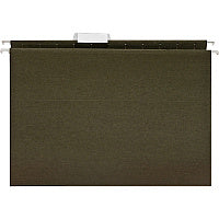 Business Source 1/5 Tab Cut Letter Recycled Hanging Folder 8 1/2" x 11" - 11 pt. - Green - Acid-free - 100% Recycled - 25 / Box (BSN17533)