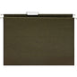 Business Source 1/5 Tab Cut Letter Recycled Hanging Folder 8 1/2" x 11" - 11 pt. - Green - Acid-free - 100% Recycled - 25 / Box (BSN17533)