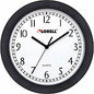 Lorell 9" Round Wall Clock Analog - Quartz - White Main Dial - Black Case - Plastic (LLR60987)