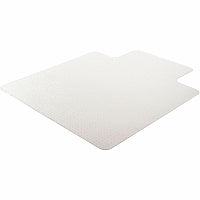 Lorell Plush-pile Wide-Lip Chairmat Carpeted Floor - 60" Length x 46" Width x 0.173" Thickness - Lip Size 12" Length x 25" Width - Vinyl - Clear - 1 Each (LLR69165)