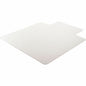 Lorell Plush-pile Wide-Lip Chairmat Carpeted Floor - 60" Length x 46" Width x 0.173" Thickness - Lip Size 12" Length x 25" Width - Vinyl - Clear - 1 Each (LLR69165)