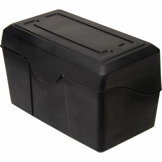 Advantus Index Card Holder 5.9" Height x 9" Width x 5.5" Depth - Plastic - Black - 1 Each (45003)