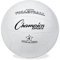 Champion Sports Rubber Volleyball Rubber, Nylon - White - 1 Each (VR4)