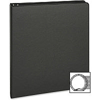 Business Source Basic Round-ring Binder 1" Binder Capacity - Letter - 8 1/2" x 11" Sheet Size - 3 Ring(s) - Fastener(s): Round Ring - Pocket(s): Inside Front & Back - Chipboard, Polypropylene - Black - 9.60 oz - Exposed Rivet, Non Locking Mecha (BSN09976)