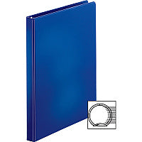 Business Source Basic Round Ring Binders 1/2" Binder Capacity - Letter - 8 1/2" x 11" Sheet Size - Fastener(s): Round Ring - Vinyl - Dark Blue - 8.96 oz - 1 Each (BSN28525)