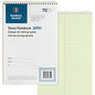 Business Source Steno Notebook 70 Sheets - Wire Bound - Gregg Ruled Margin - 15 lb Basis Weight - 6" x 9" Sheet Size - Green Paper - Stiff-back - 1 Each (BSN26741)