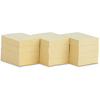 Business Source Yellow Repositionable Adhesive Notes 1 7/8" Flag/Note Width x 1 3/8" Flag/Note Length - Rectangle - Yellow - Repositionable, Solvent-free Adhesive - 12 / Pack (BSN36610)