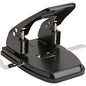 Business Source Heavy-duty 2-Hole Punch 2 Punch Head(s) - 30 Sheet of 20lb Paper - 9/32" Punch Size - Round Shape - Steel, Rubber - Black (BSN65626)