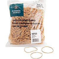 Business Source Quality Rubber Bands Size: #18 - 3" Length x 0.1" Width - Sustainable - Rubber - Crepe - 1480 / Pack (BSN15735)