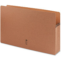 Business Source Legal Recycled File Pocket 8 1/2" x 14" - 5 1/4" Expansion - Redrope - Redrope - Tear Proof, Tyvek Gusset, Reinforced Gusset - 30% Recycled - 10 / Box (BSN65795)