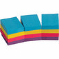 Business Source Extreme Color Adhesive Notes 1 1/2" Flag/Note Width x 2" Flag/Note Length - Rectangle - Unruled - Assorted - Self-adhesive, Repositionable, Solvent-free Adhesive - 12 / Pack (BSN16498)