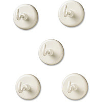 Learning Resources Original Magnetic Hooks 13 lb (5.90 kg) Capacity - for Pocket Chart, Flip Book, Hall Pass, Decoration - White - 5 / Pack (LER2698)
