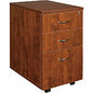 Lorell Essentials Series Box/Box/File Mobile File Cabinet 28.4" Height x 15.8" Width x 22" Depth x 1" Thickness - 3 x Box, File Drawer(s) - Finish: Cherry, Laminate - Leveling Glide (LLR69430)