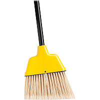 Genuine Joe Angle Broom Polyvinyl Chloride (PVC) Bristle - 47" Handle Length - 54.5" Overall Length - Plastic Handle - Yellow - 1 Each (GJO58562)