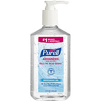 PURELL(R) Advanced Hand Sanitizer Gel Clean Scent - 12 fl oz - Pump Bottle Dispenser - Kill Germs - Multipurpose - Moisturizing - Clear - Triclosan-free, Paraben-free, Phthalate-free - 1 Each (365912)