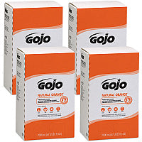 Gojo(R) Natural Orange Pumice Hand Cleaner Refill Orange Citrus Scent - 2.11 quart - Dirt Remover, Grease Remover, Soilage Remover - Hand - Gray - 4 / Carton (725504)