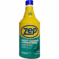 Zep Commercial Grout Cleaner and Brightener For Grout, Professional, Tile, Floor, Bathroom - 32 fl oz (1 quart) - Easy to Use, Durable - Yellow - 1 Each (ZU104632)